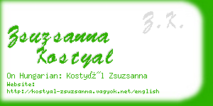 zsuzsanna kostyal business card